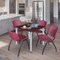 Regency Kahlo Square Table & Chair Sets, 30 W, 30 L, 29 H, Wood, Metal, Plastic Top, Mahogany TPL3030MHCM47BY - alternate 1